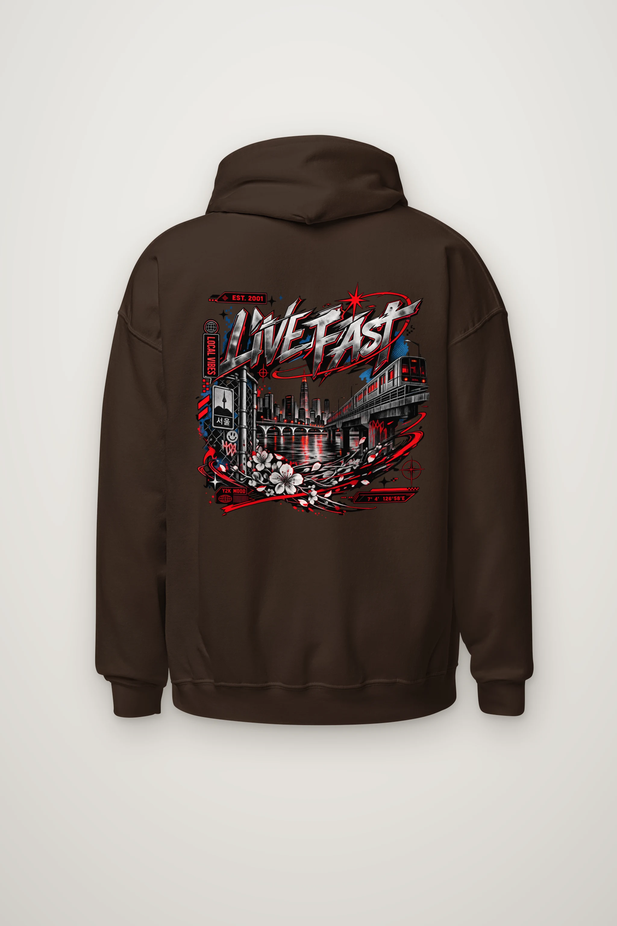"Seoul Subway Scene" Heavy Blend Unisex Pullover Hoodie