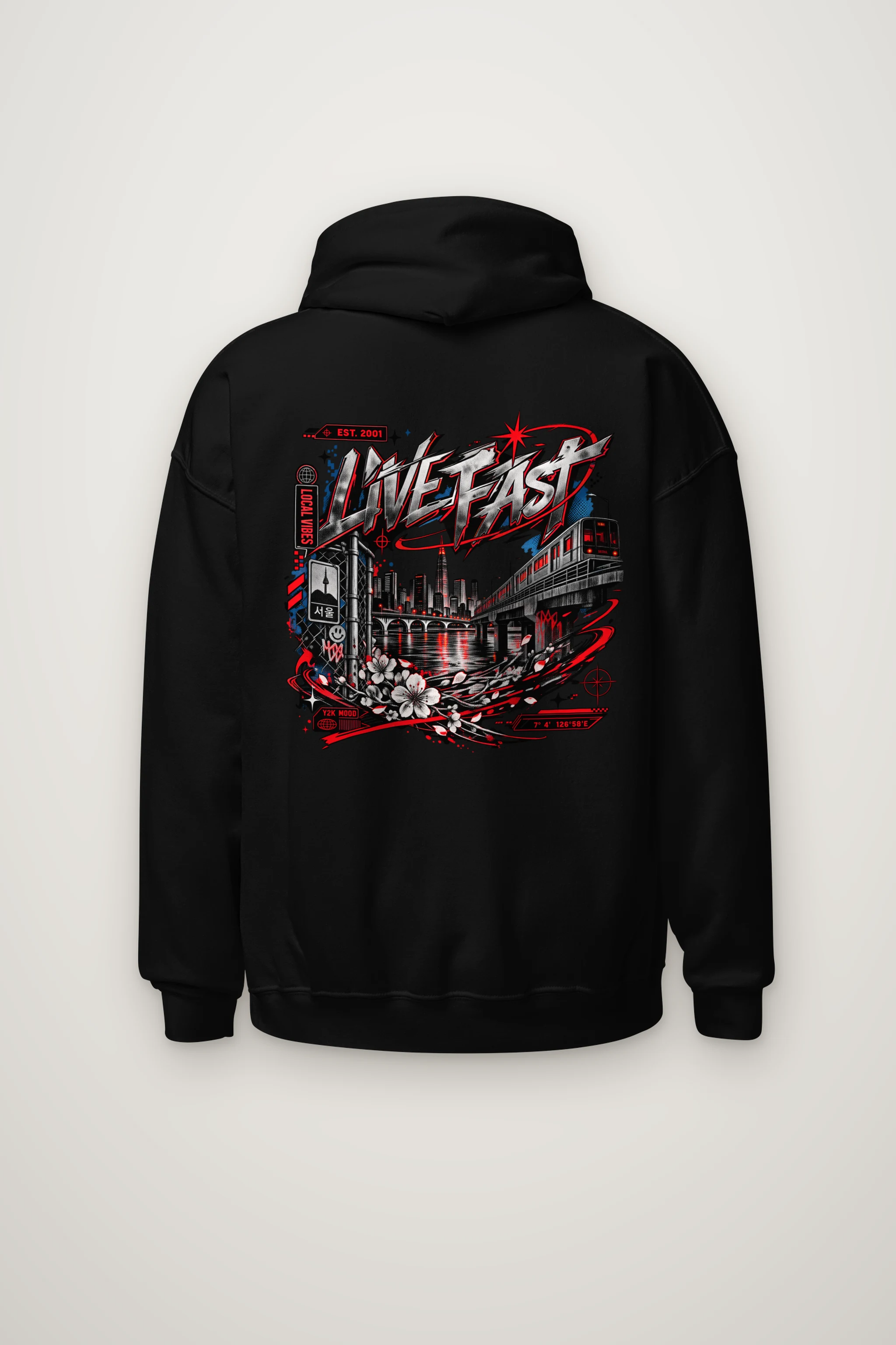 "Seoul Subway Scene" Heavy Blend Unisex Pullover Hoodie