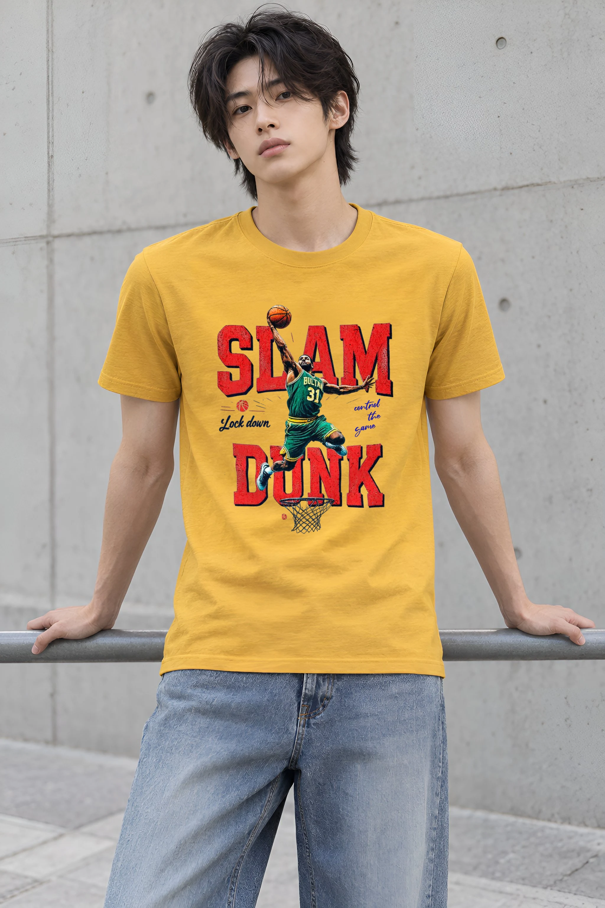 "Lock Down" Heavyweight Unisex Crewneck T-shirt