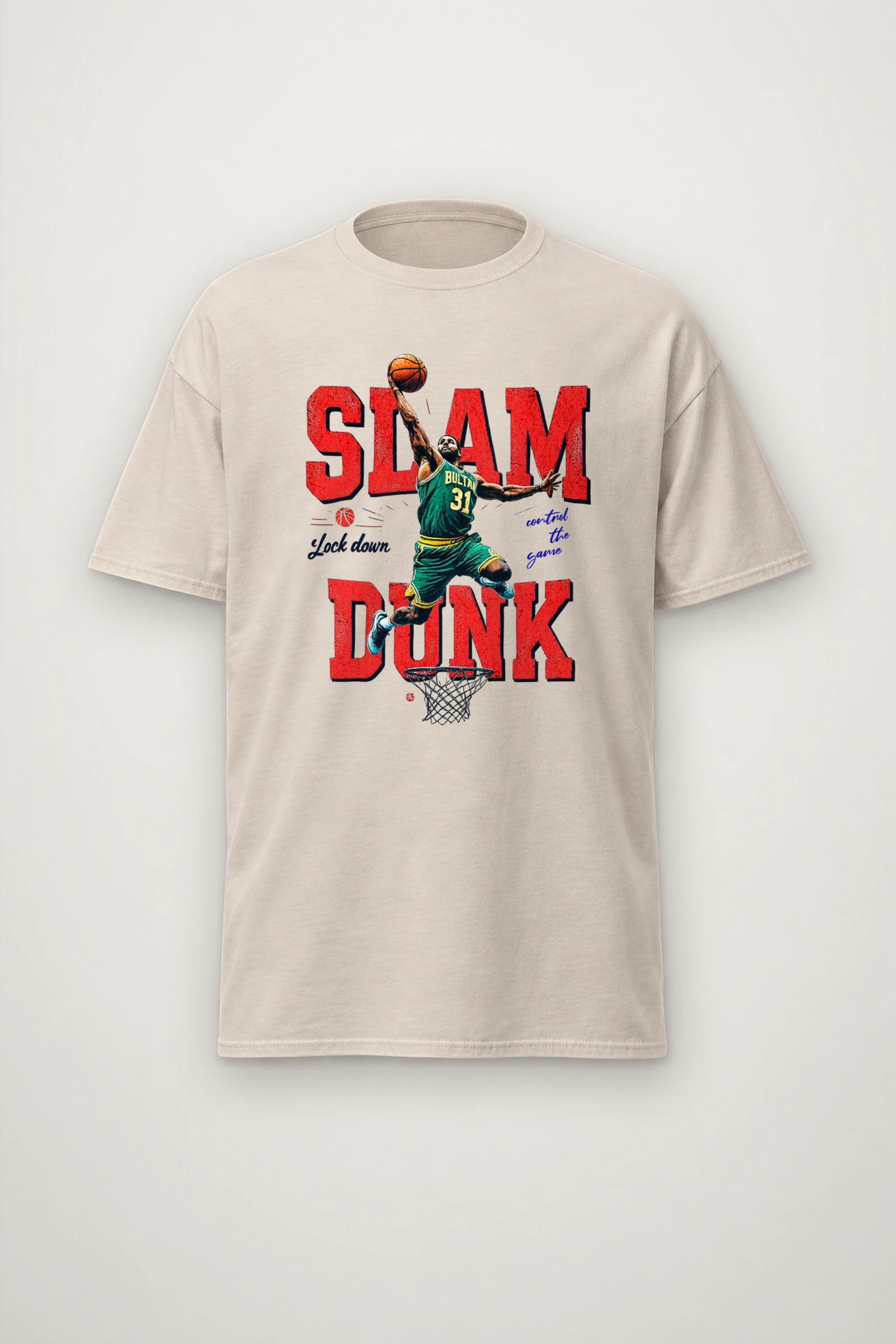 "Lock Down" Heavyweight Unisex Crewneck T-shirt