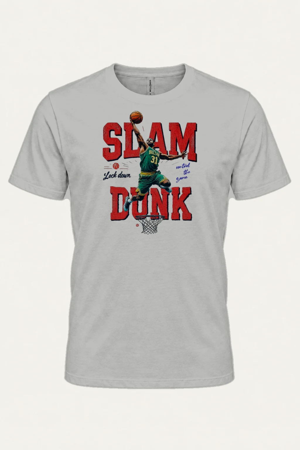 "Lock Down" Heavyweight Unisex Crewneck T-shirt | Gildan 5000