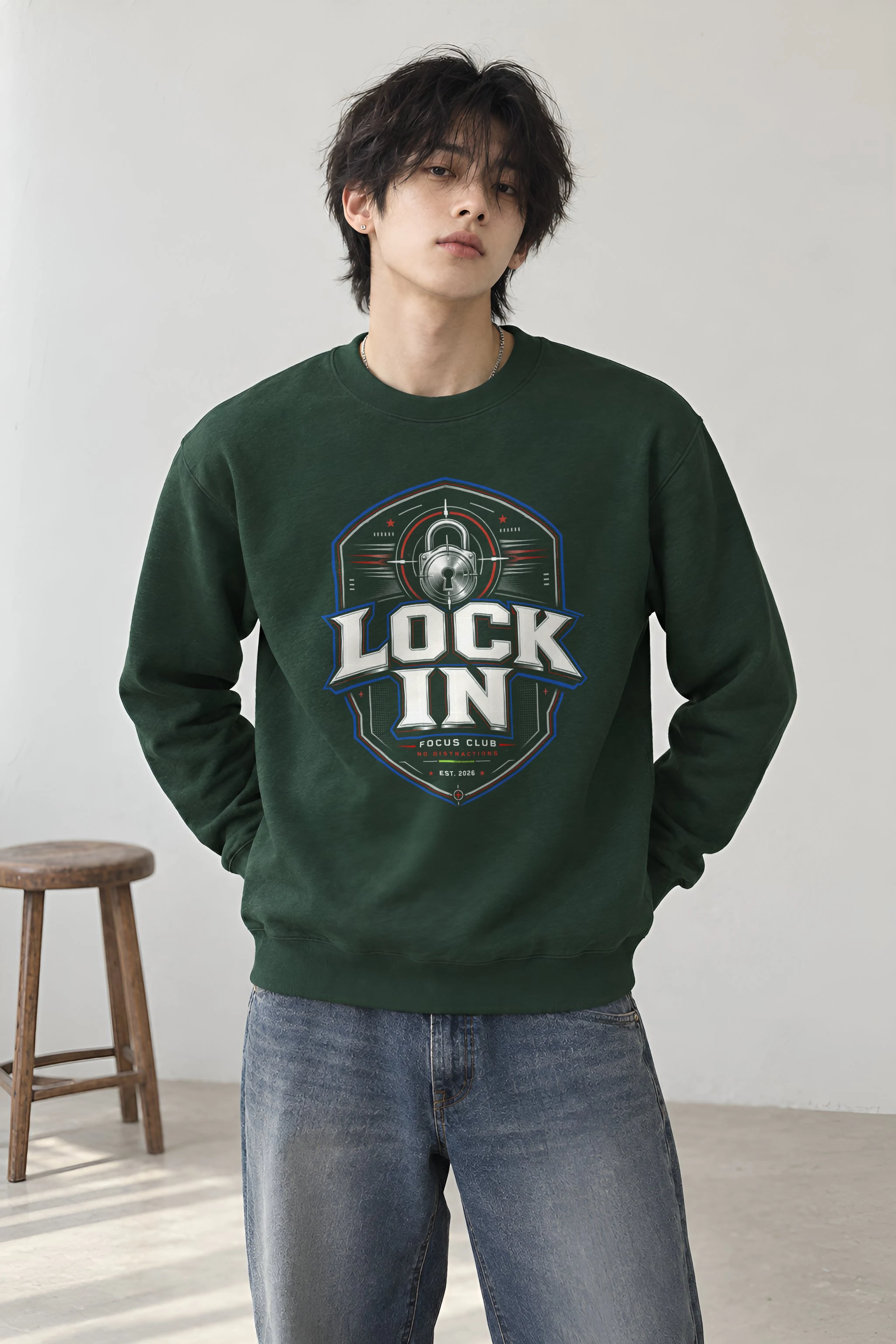 "Lock In Focus Club" Heavy Blend Unisex Crewneck Sweatshirt