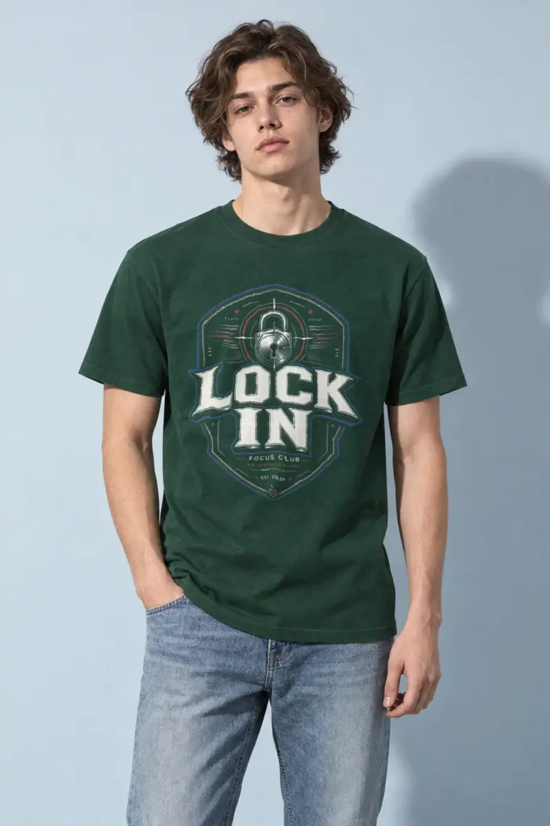 "Lock In Focus Club" Heavyweight Unisex Crewneck T-shirt