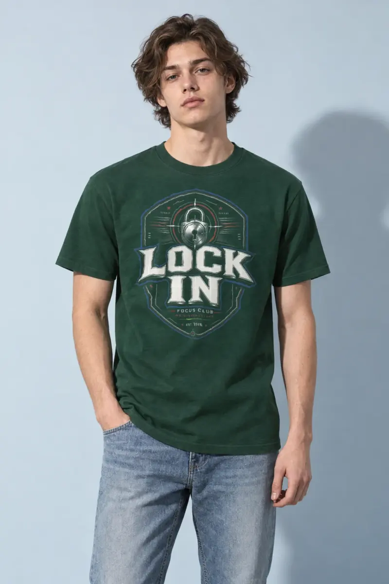 "Lock In Focus Club" Heavyweight Unisex Crewneck T-shirt