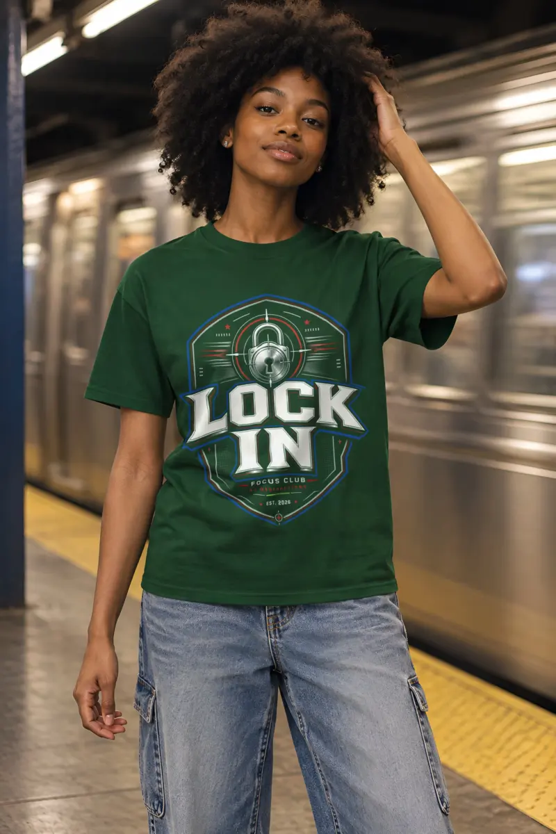 "Lock In Focus Club" Heavyweight Unisex Crewneck T-shirt