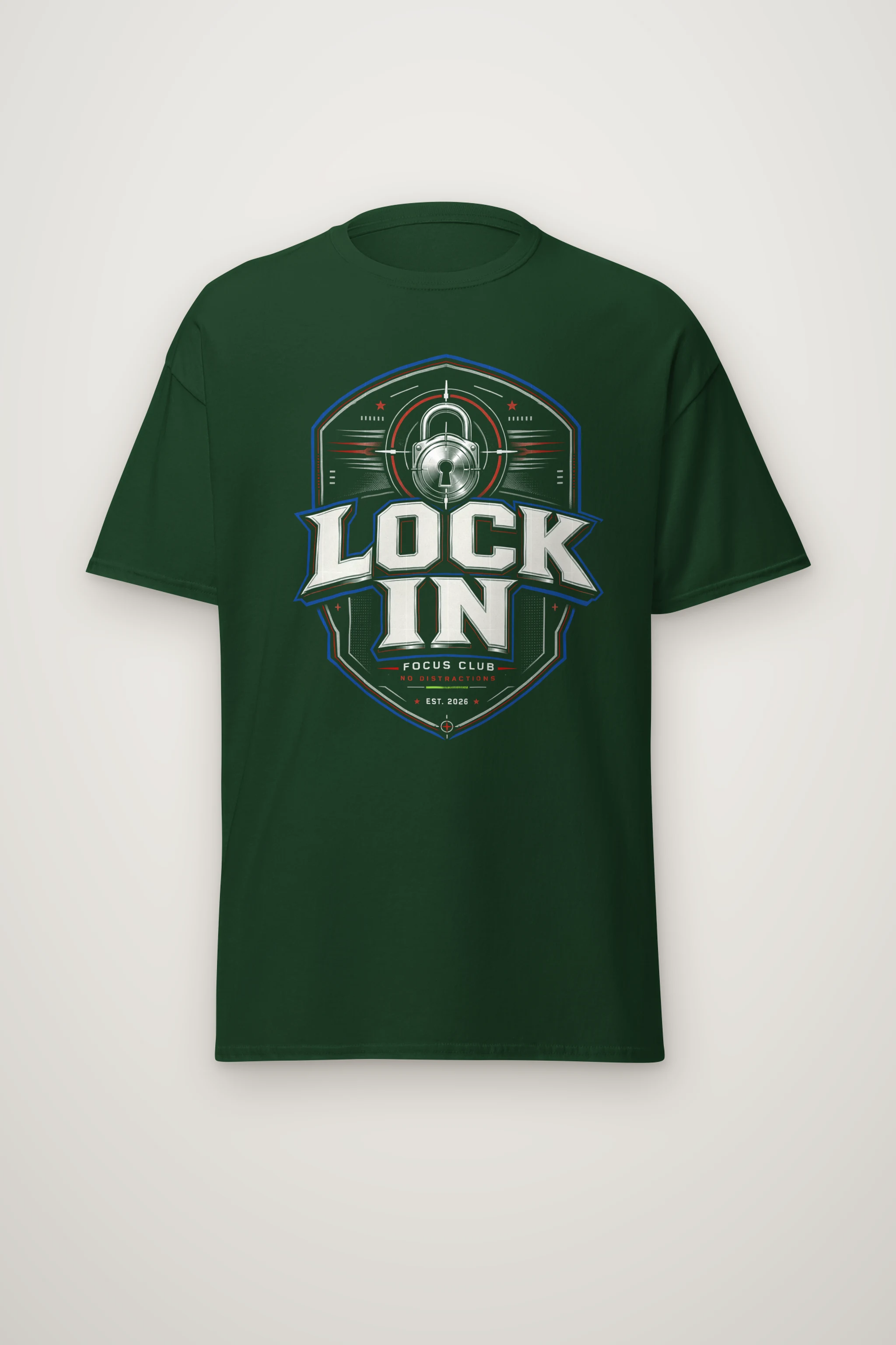 "Lock In Focus Club" Heavyweight Unisex Crewneck T-shirt