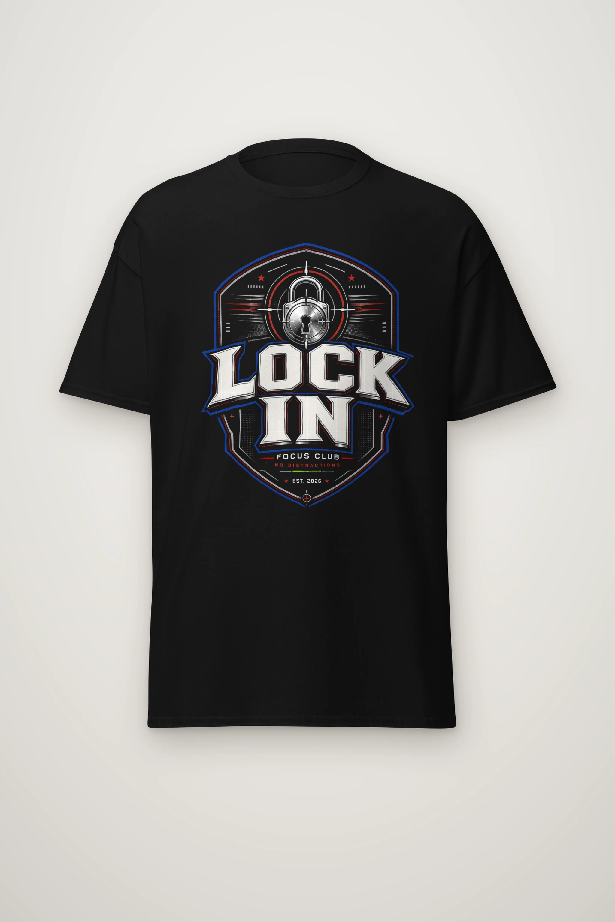 "Lock In Focus Club" Heavyweight Unisex Crewneck T-shirt