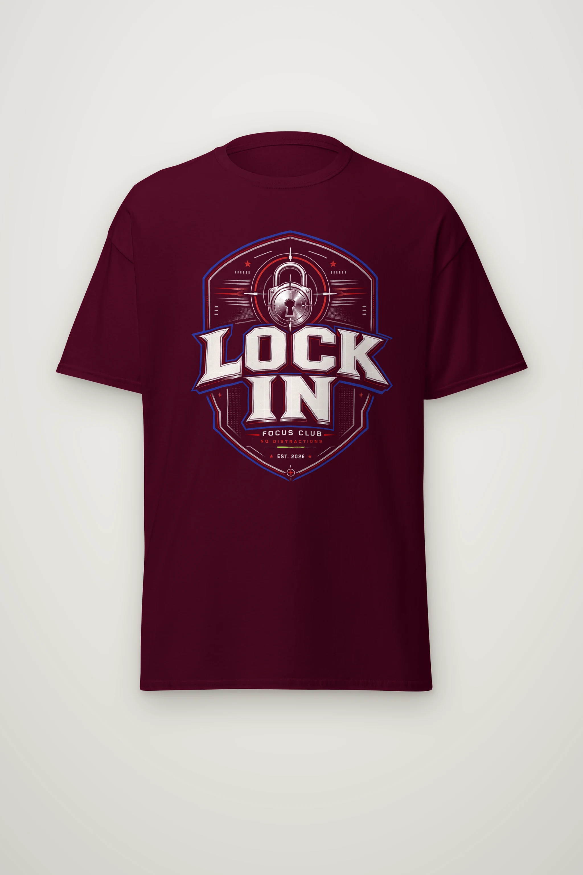 "Lock In Focus Club" Heavyweight Unisex Crewneck T-shirt