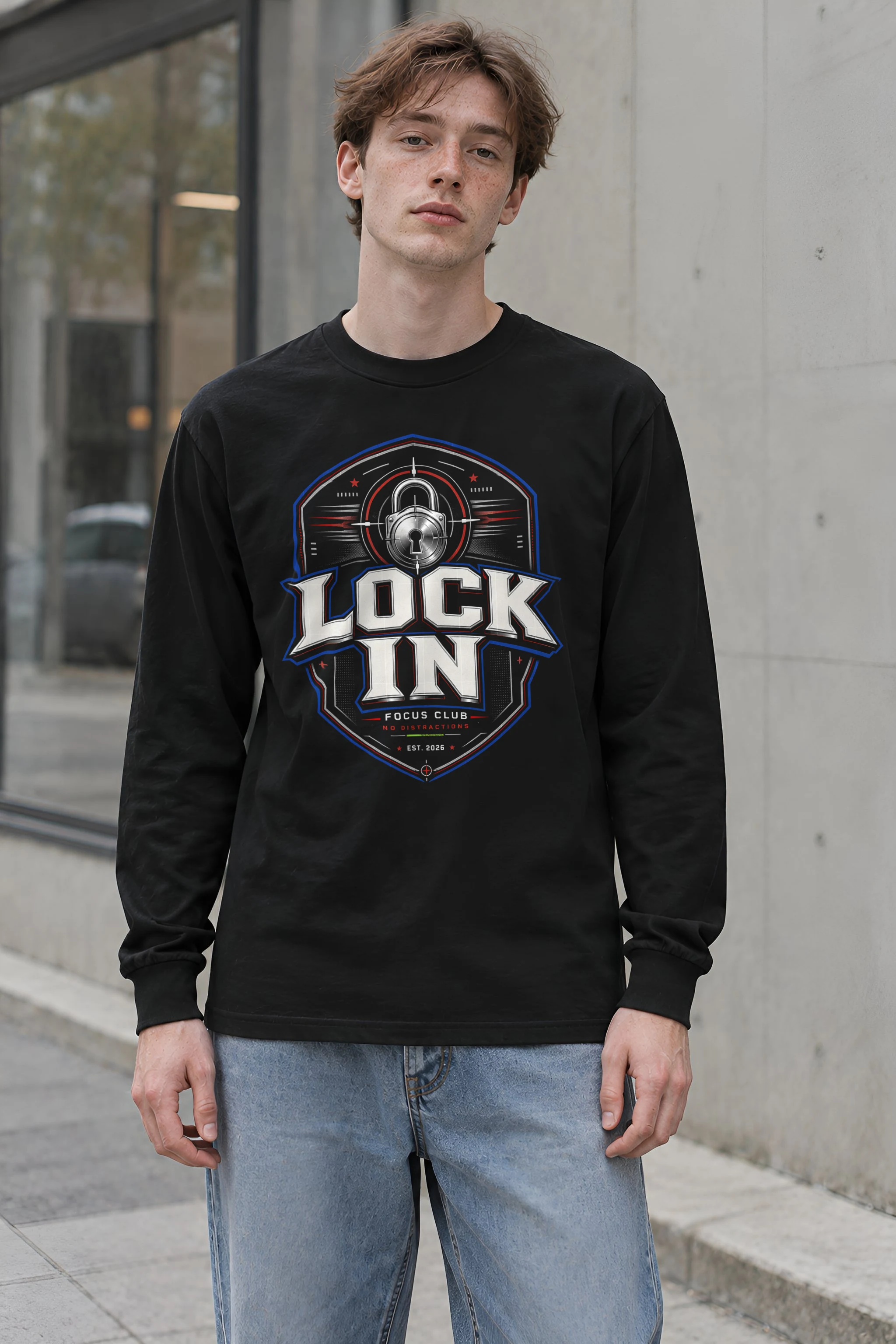 "Lock In Focus Club" Unisex Longsleeve T-shirt