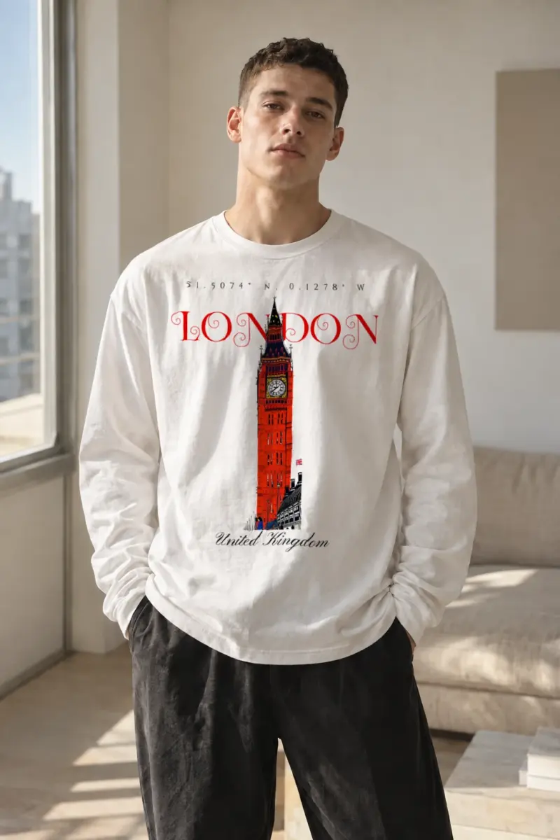 “London Clock Tower” Unisex Longsleeve T-shirt | Gildan 2400