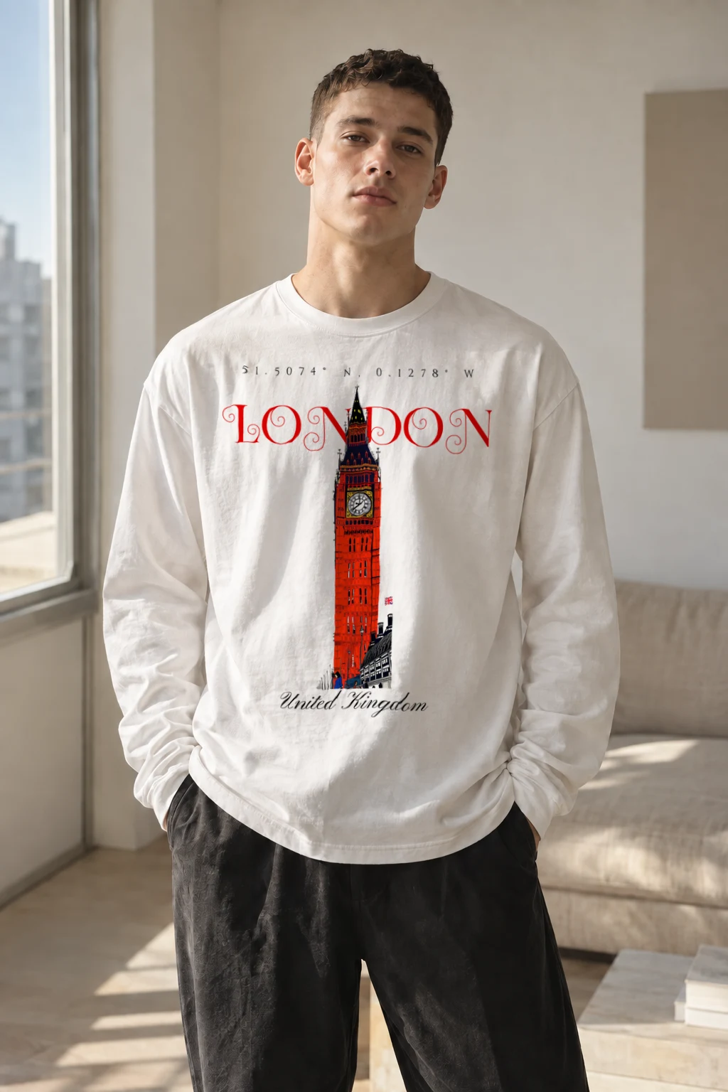 "London Clock Tower" Unisex Longsleeve T-shirt | Gildan 2400