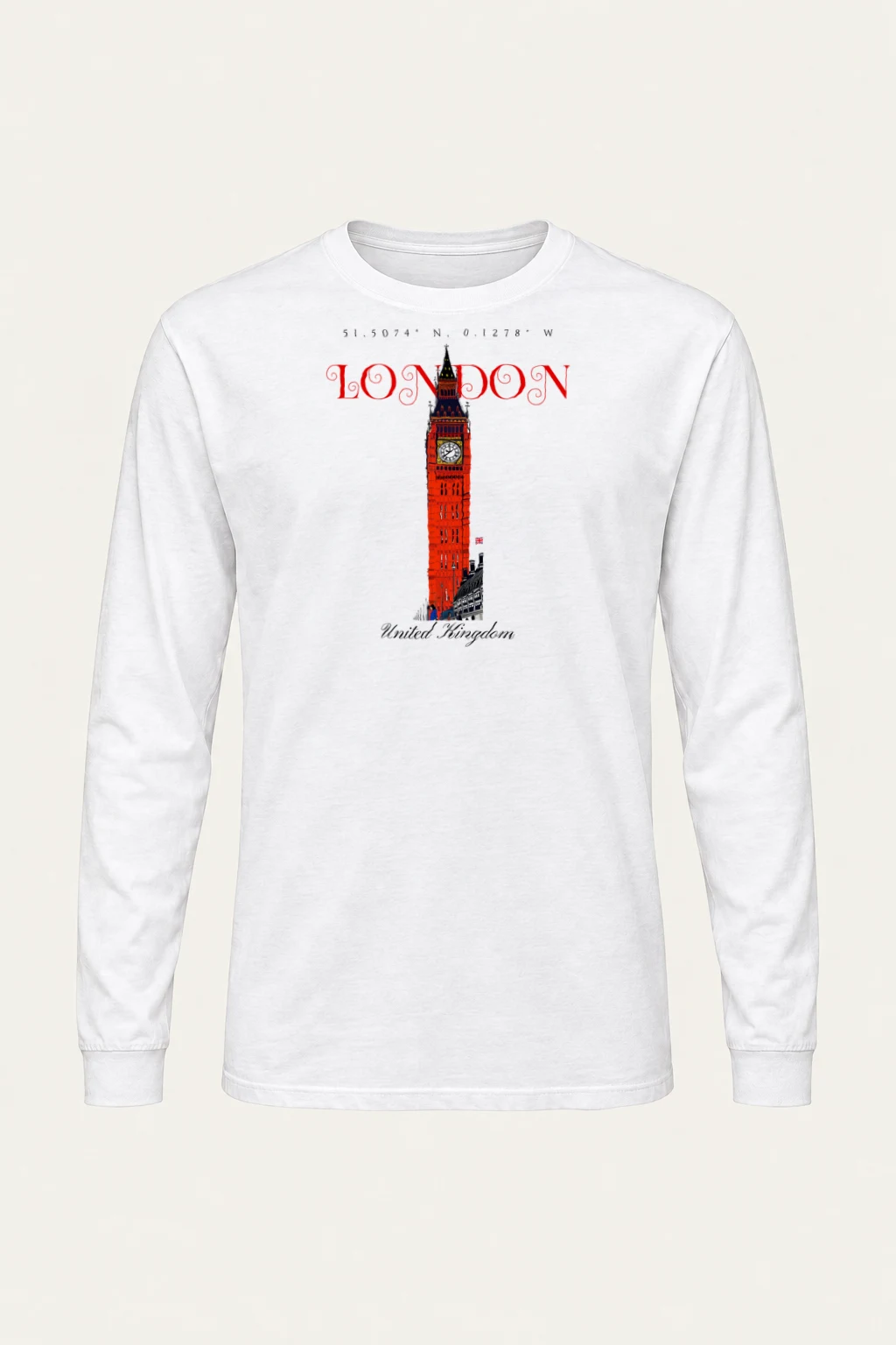 "London Clock Tower" Unisex Longsleeve T-shirt | Gildan 2400