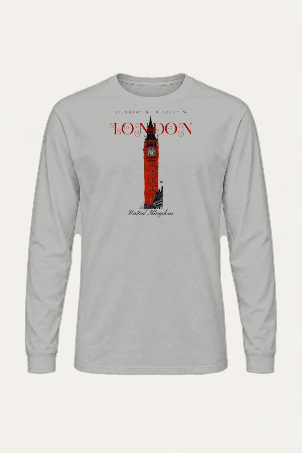 "London Clock Tower" Unisex Longsleeve T-shirt | Gildan 2400