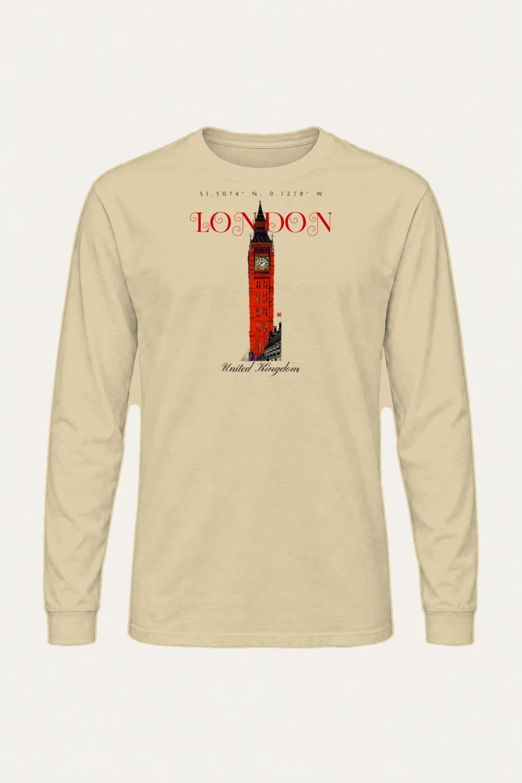 "London Clock Tower" Unisex Longsleeve T-shirt | Gildan 2400