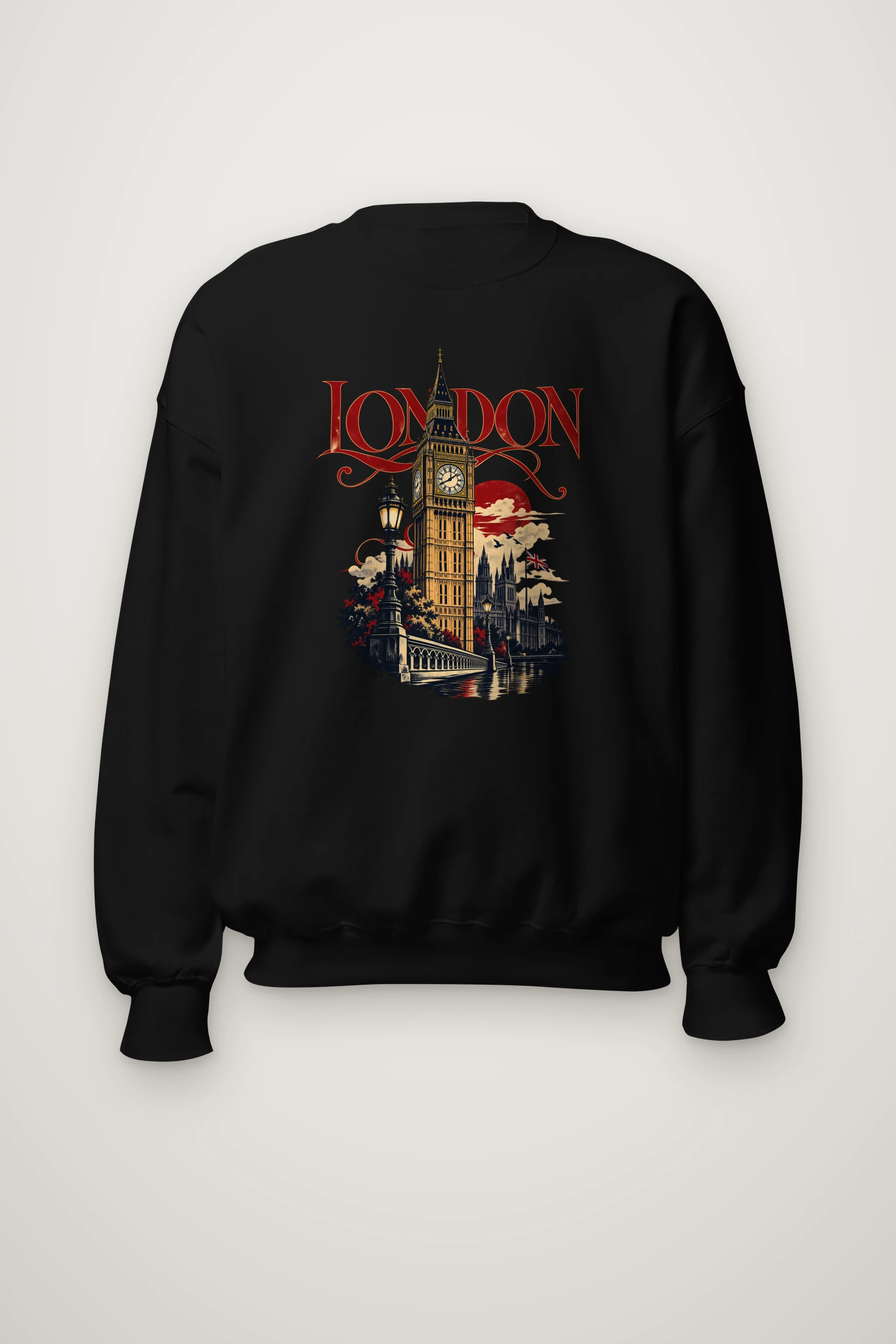 "London Clocktower" Heavy Blend Unisex Crewneck Sweatshirt