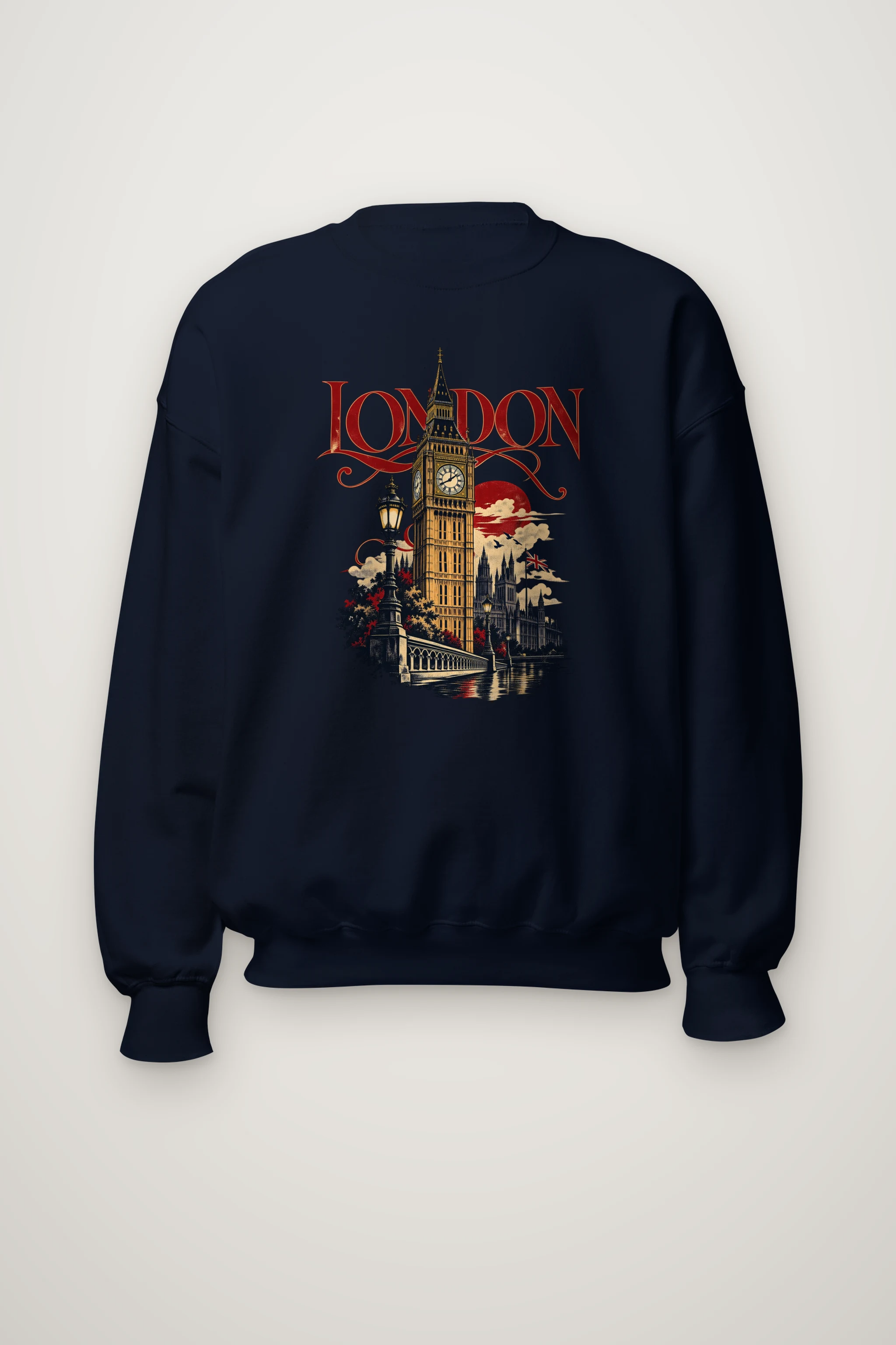 "London Clocktower" Heavy Blend Unisex Crewneck Sweatshirt