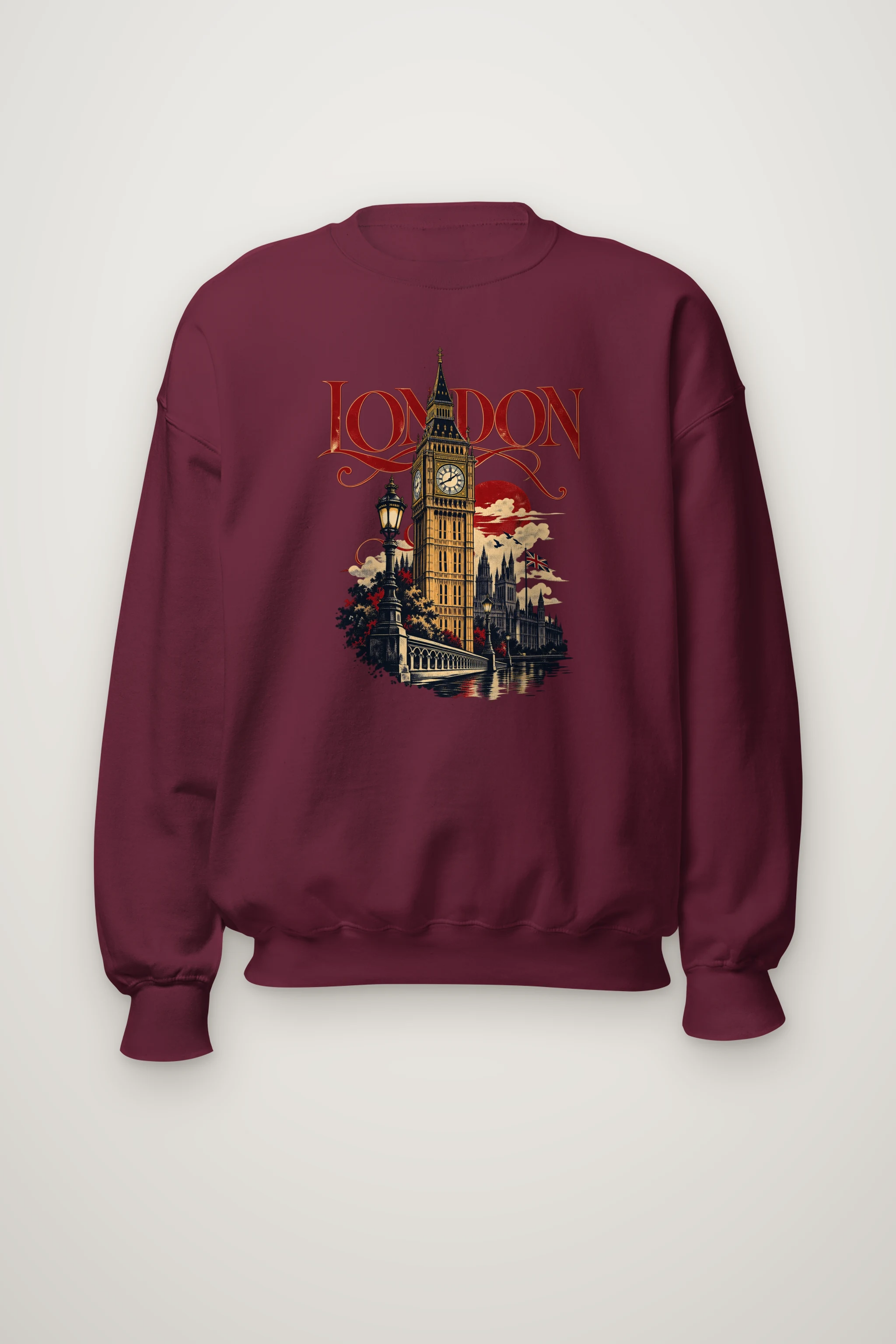 "London Clocktower" Heavy Blend Unisex Crewneck Sweatshirt
