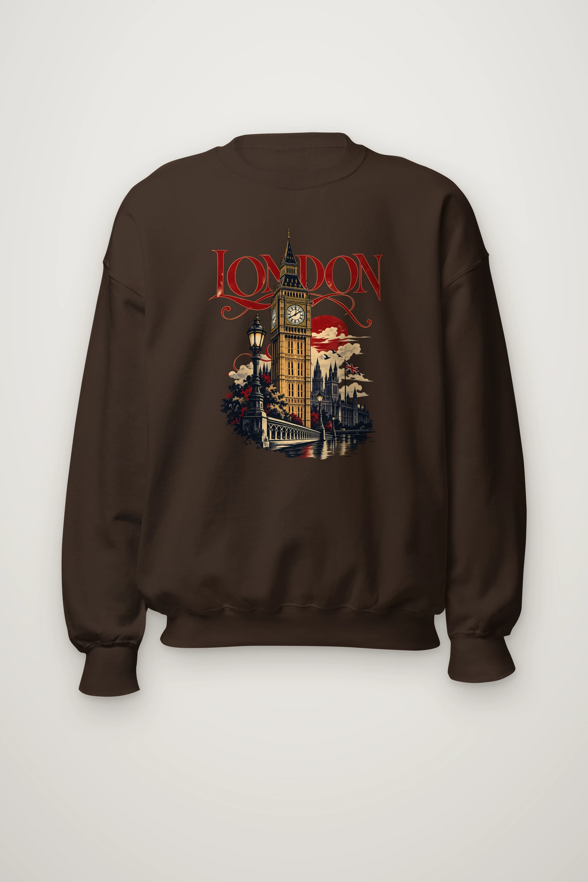 "London Clocktower" Heavy Blend Unisex Crewneck Sweatshirt