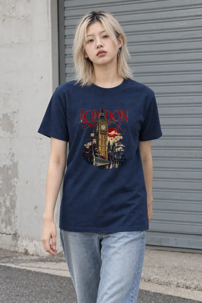 "London Clocktower" Heavyweight Unisex Crewneck T-shirt