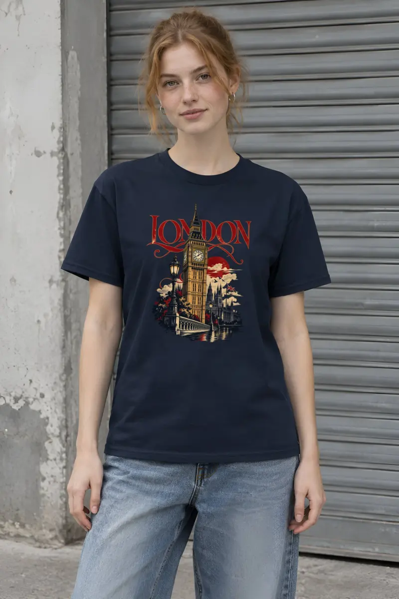 "London Clocktower" Heavyweight Unisex Crewneck T-shirt