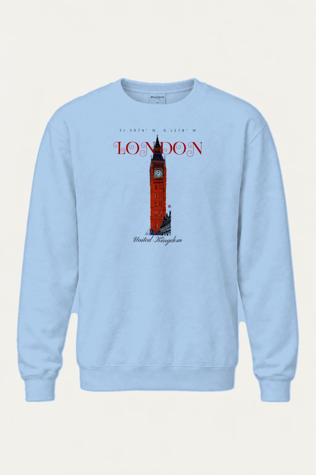 "London Coordinates" Heavy Blend Unisex Crewneck Sweatshirt | Gildan 18000