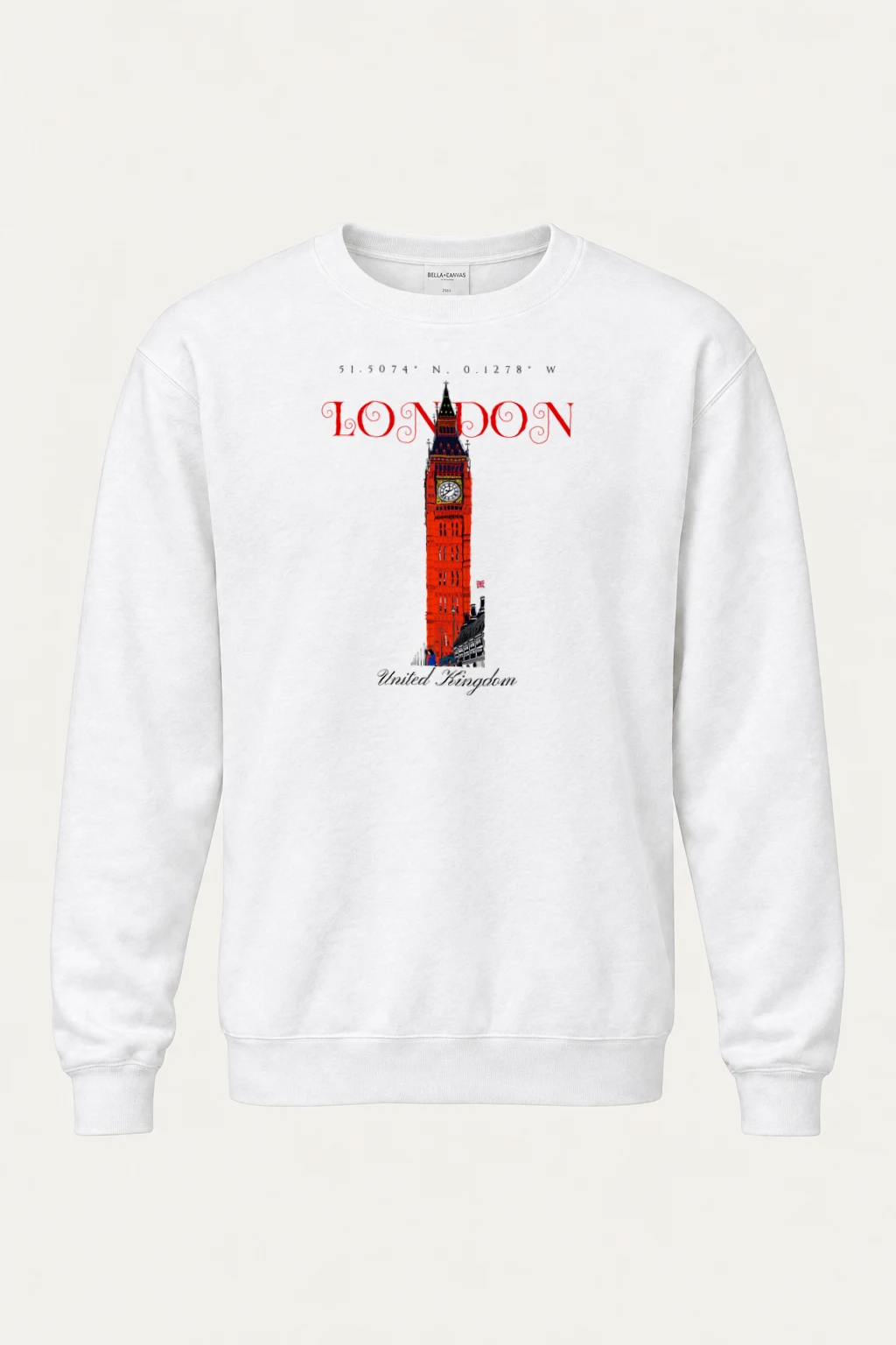 "London Coordinates" Heavy Blend Unisex Crewneck Sweatshirt | Gildan 18000