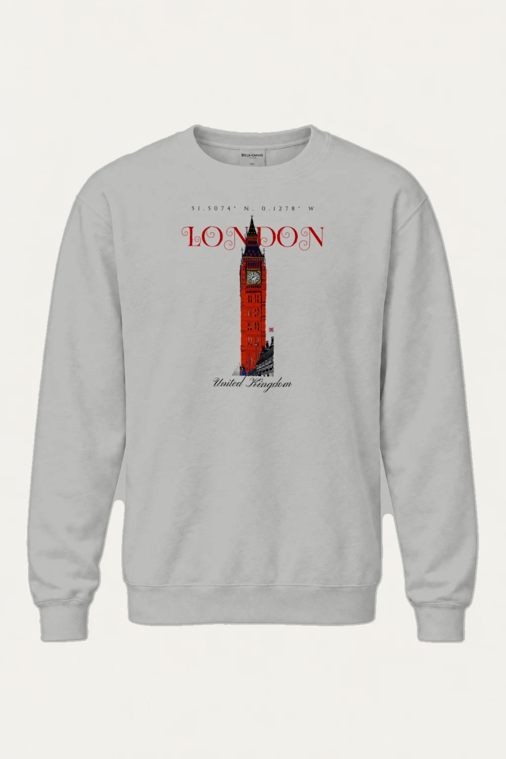"London Coordinates" Heavy Blend Unisex Crewneck Sweatshirt | Gildan 18000