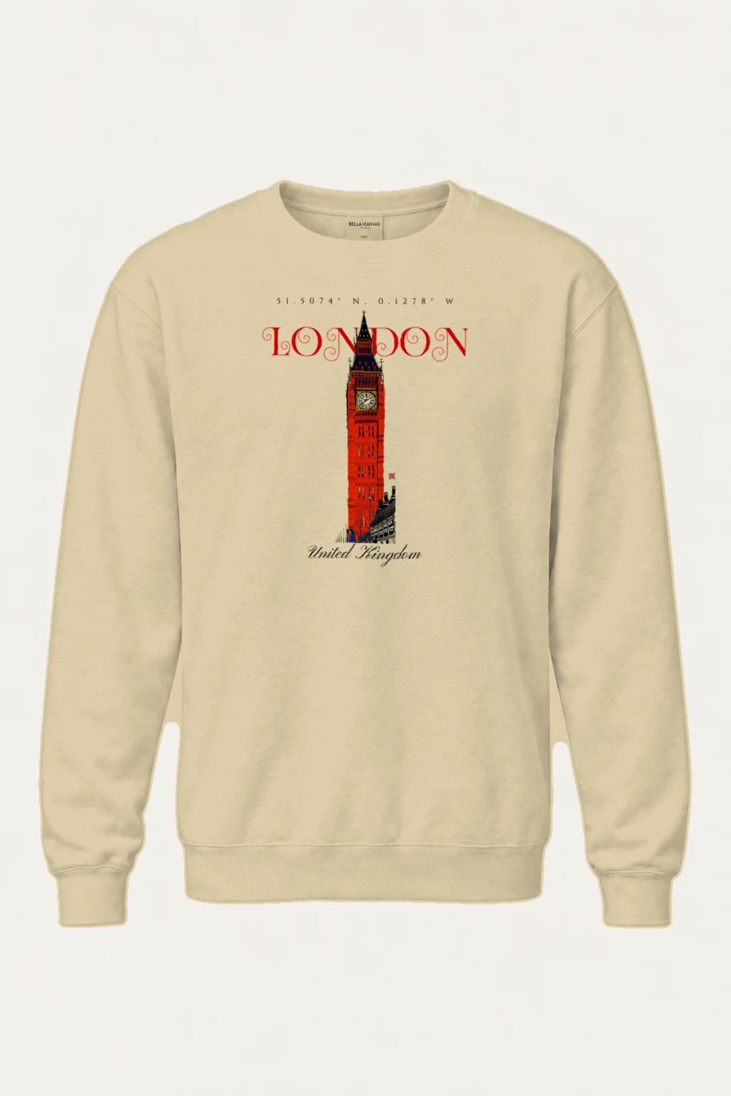 "London Coordinates" Heavy Blend Unisex Crewneck Sweatshirt | Gildan 18000