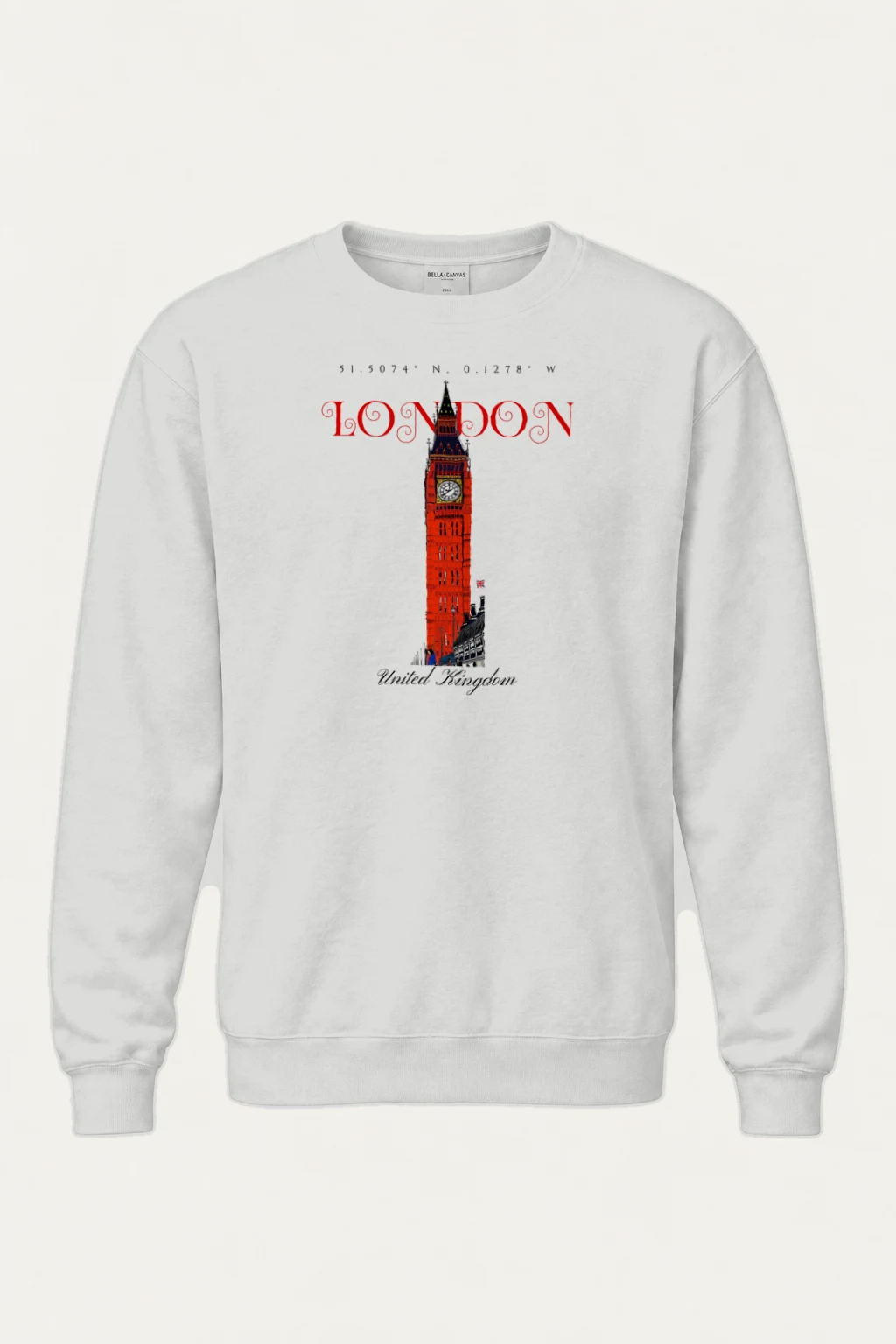 "London Coordinates" Heavy Blend Unisex Crewneck Sweatshirt | Gildan 18000