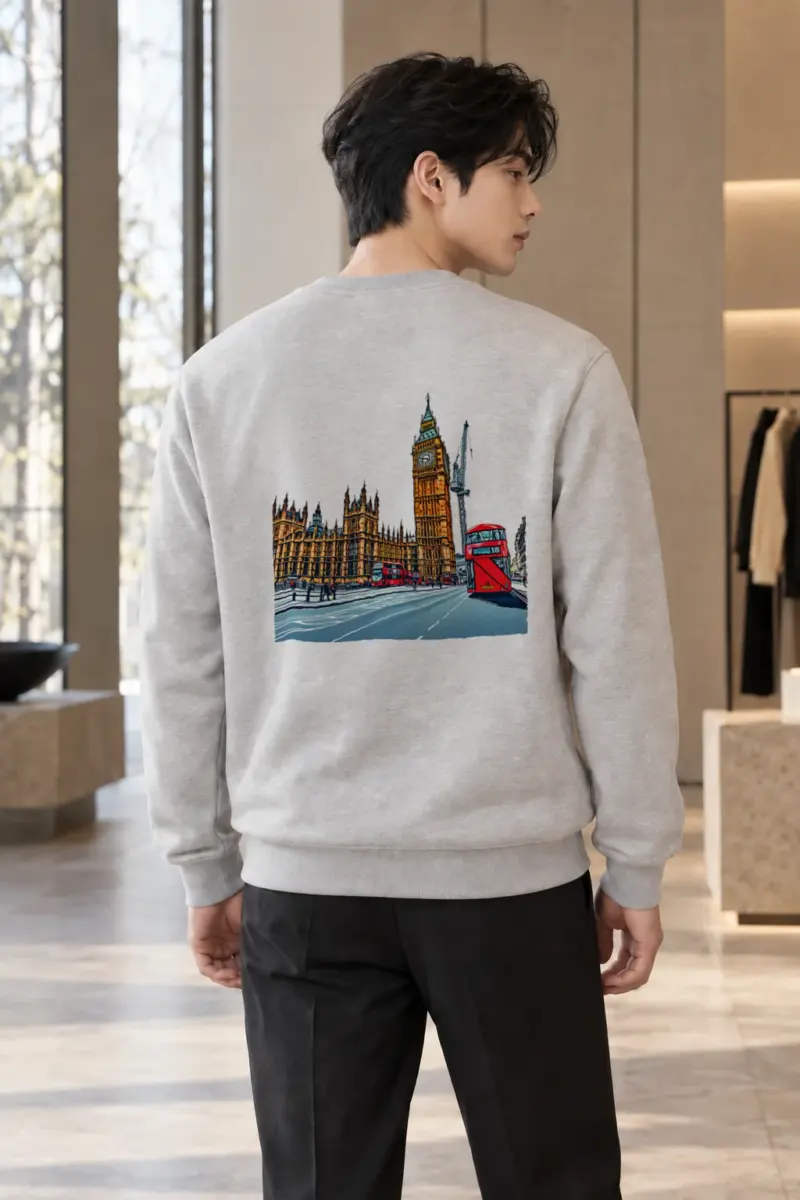 "London No. 18" Heavy Blend Unisex Crewneck Sweatshirt | Gildan 18000