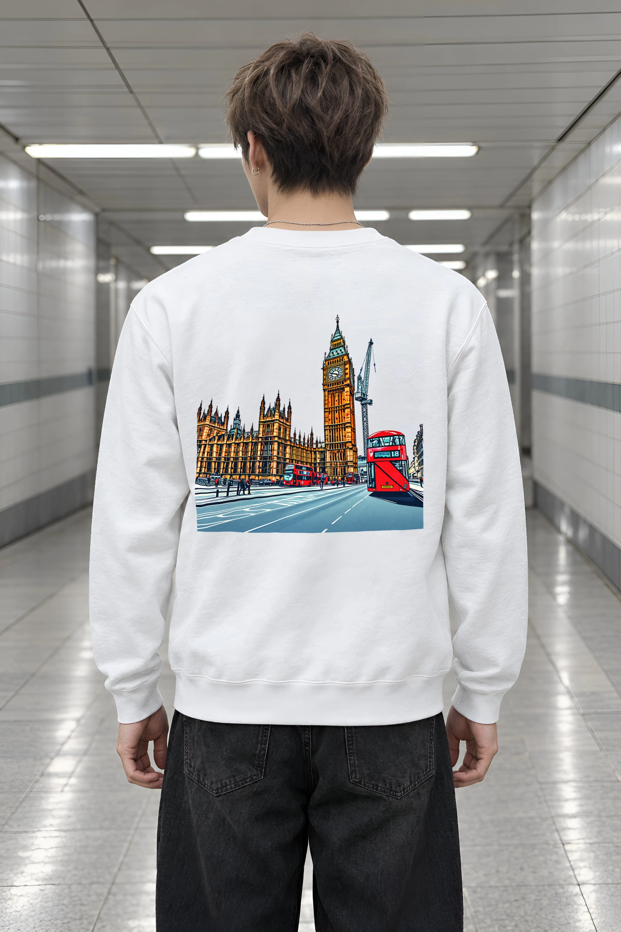 "London No. 18" Heavy Blend Unisex Crewneck Sweatshirt