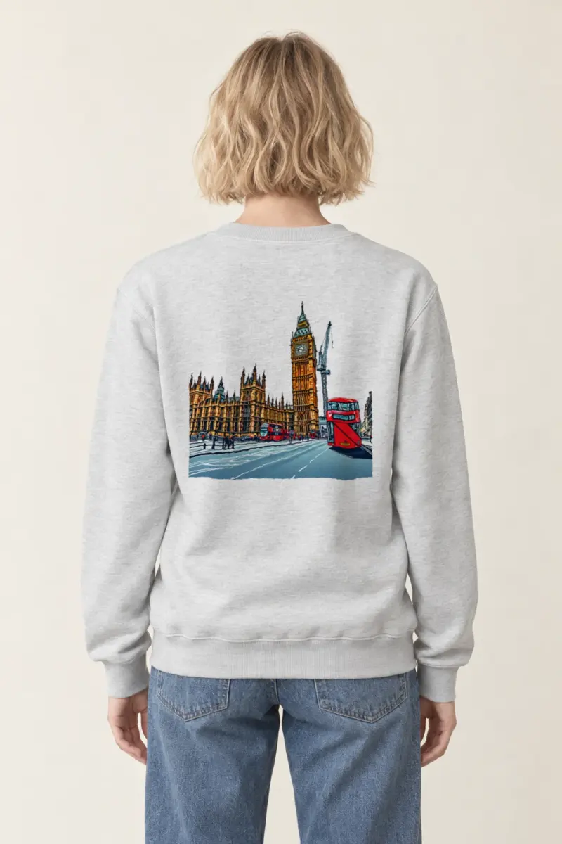"London No. 18" Heavy Blend Unisex Crewneck Sweatshirt | Gildan 18000