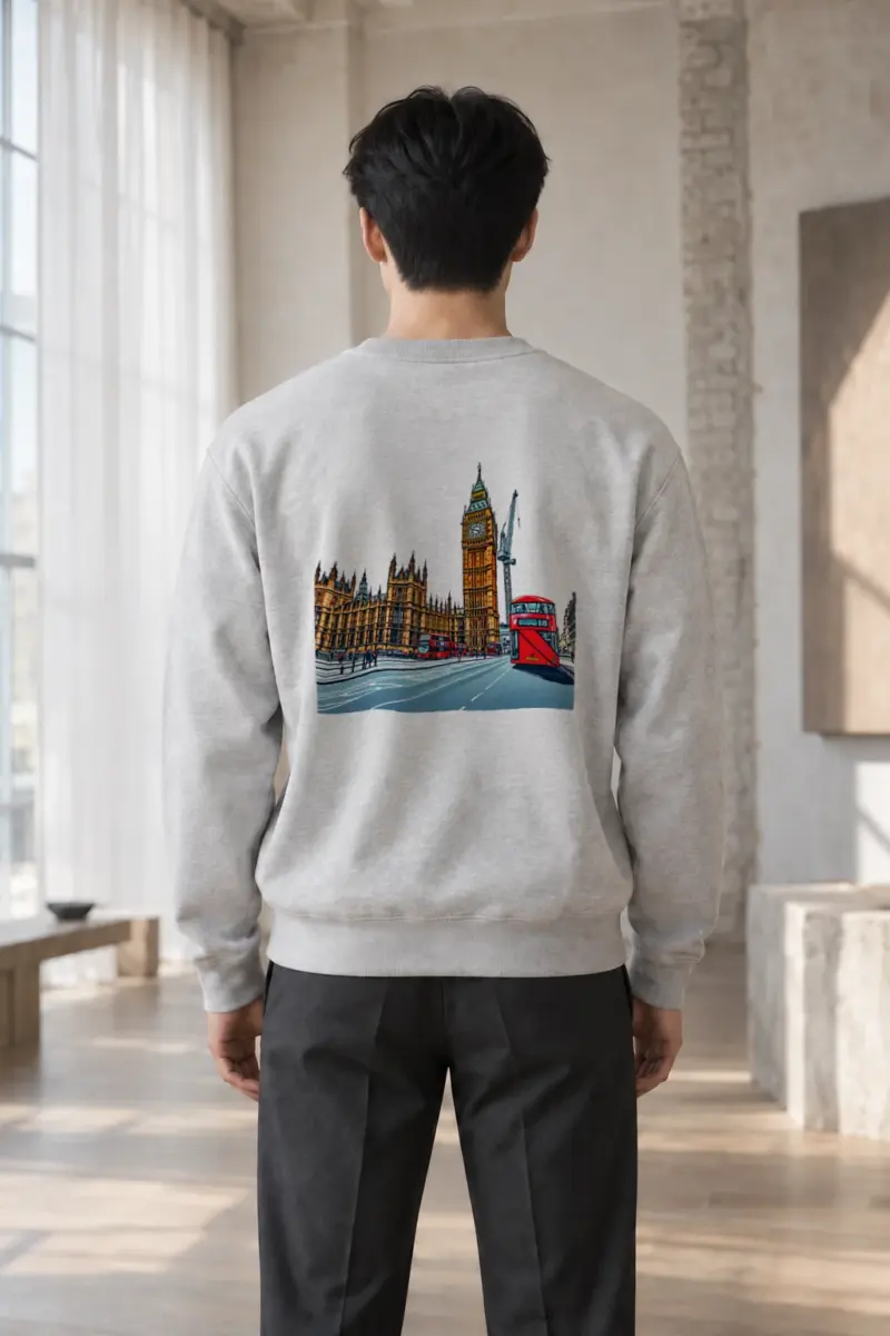 "London No. 18" Heavy Blend Unisex Crewneck Sweatshirt | Gildan 18000