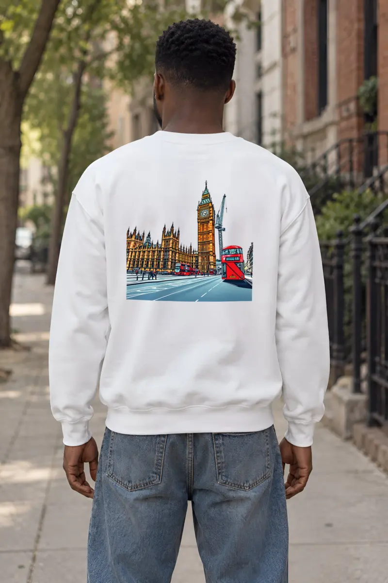 "London No. 18" Heavy Blend Unisex Crewneck Sweatshirt