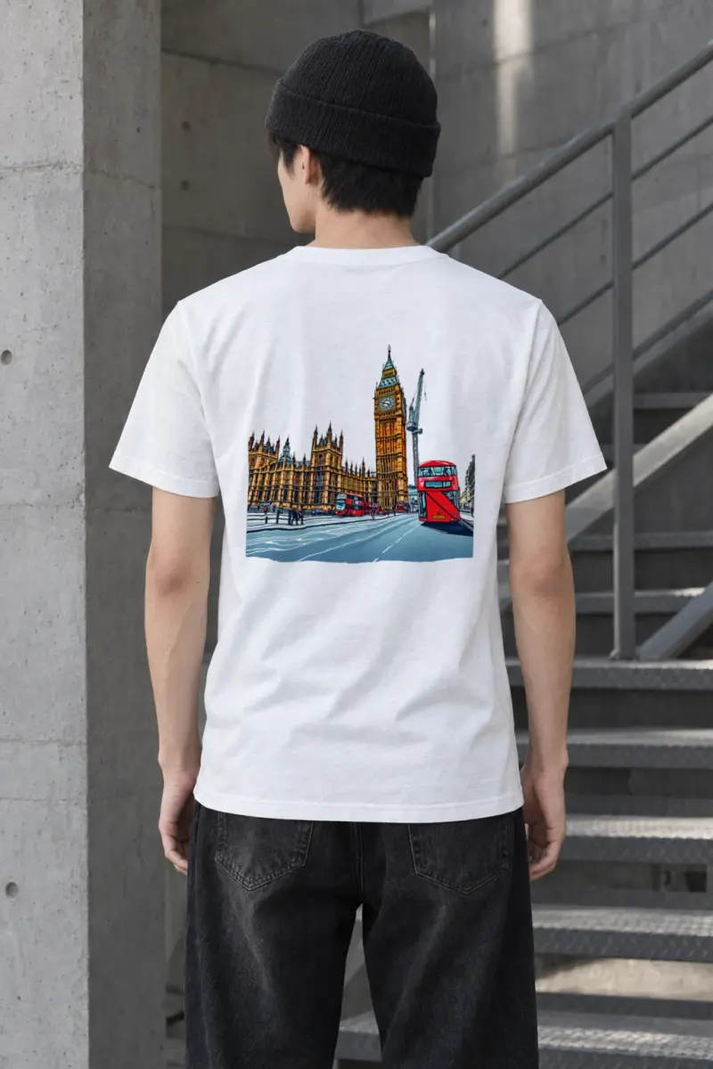 "London No. 18" Heavyweight Unisex Crewneck T-shirt