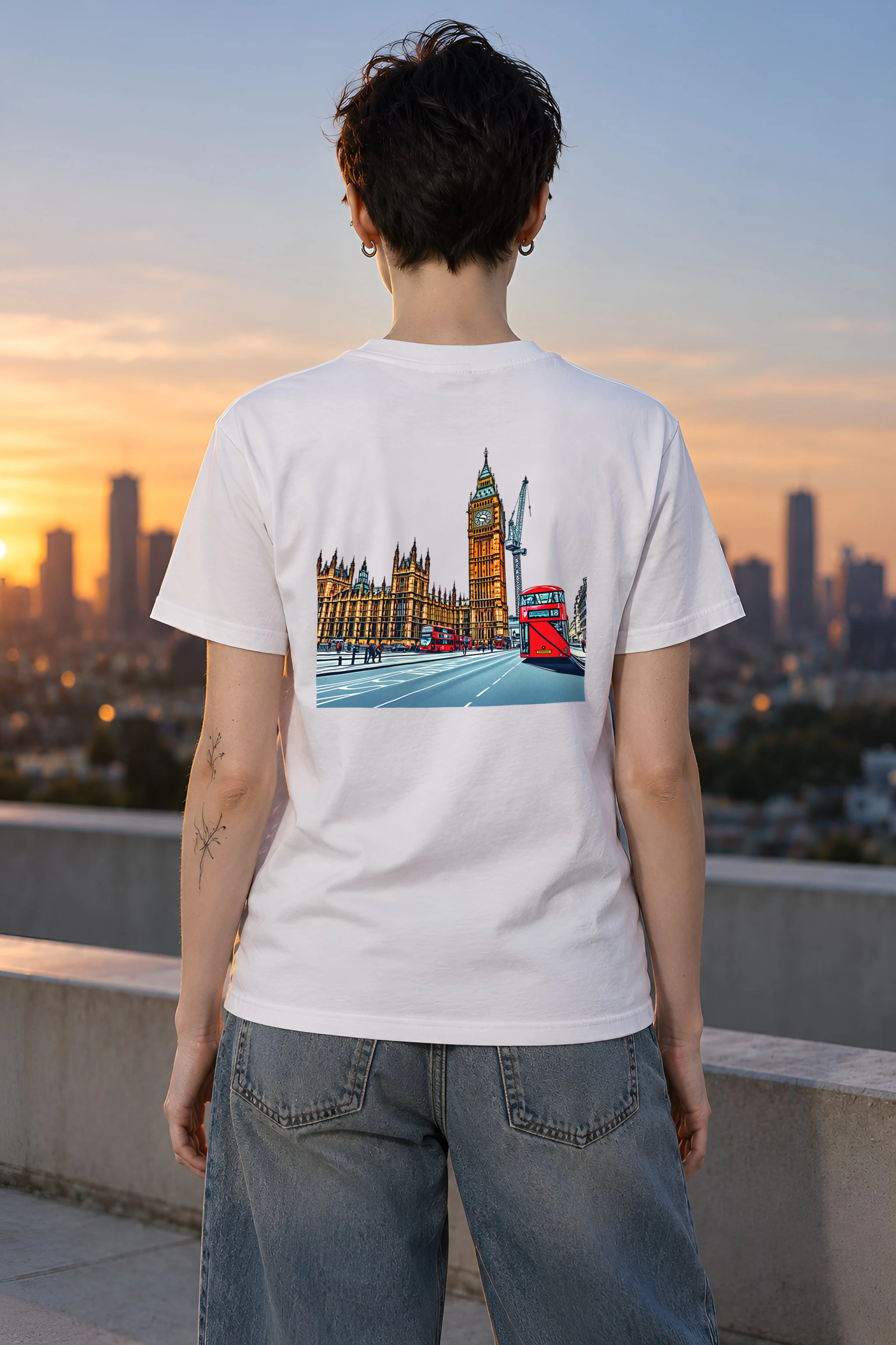 "London No. 18" Heavyweight Unisex Crewneck T-shirt