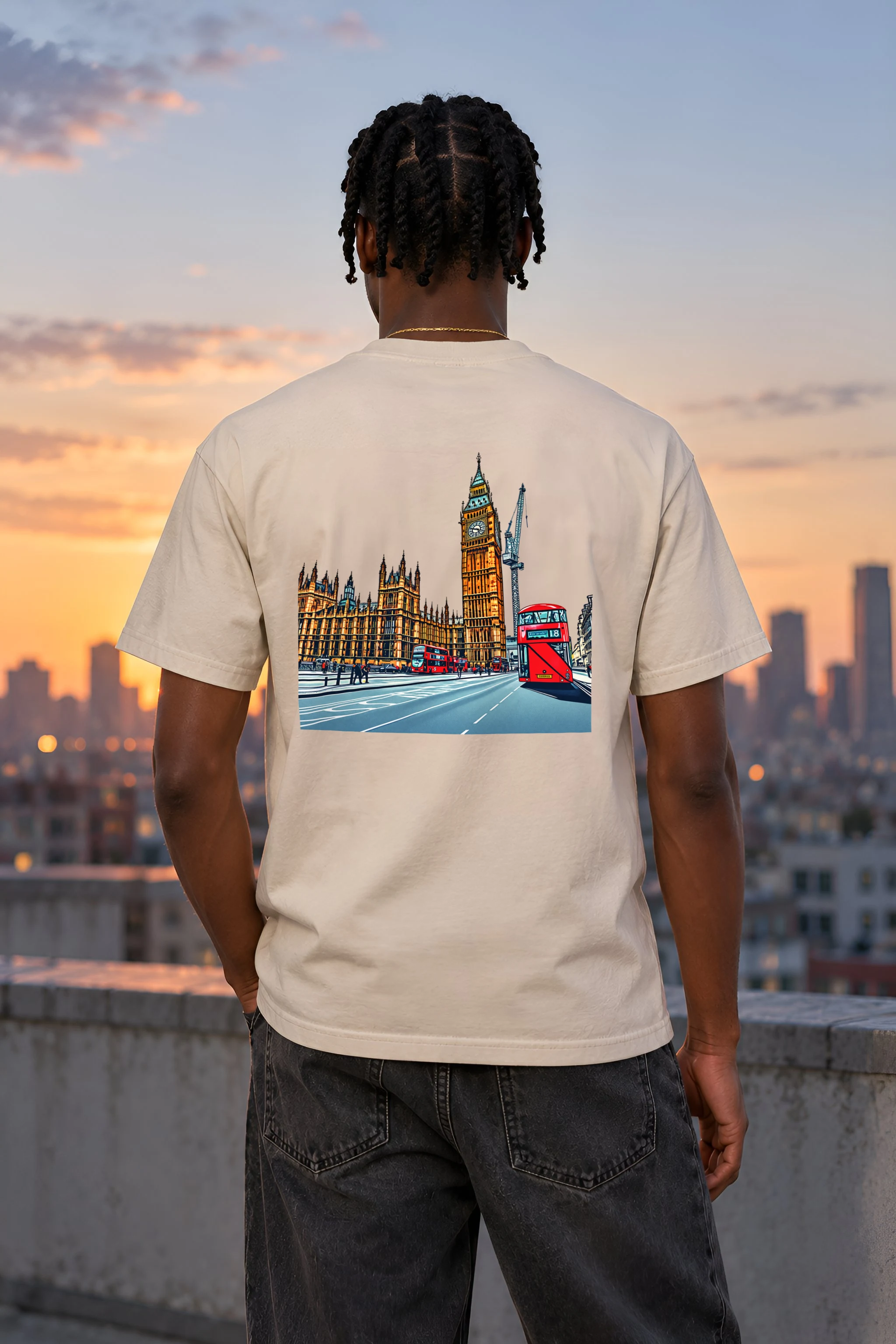"London No. 18" Heavyweight Unisex Crewneck T-shirt