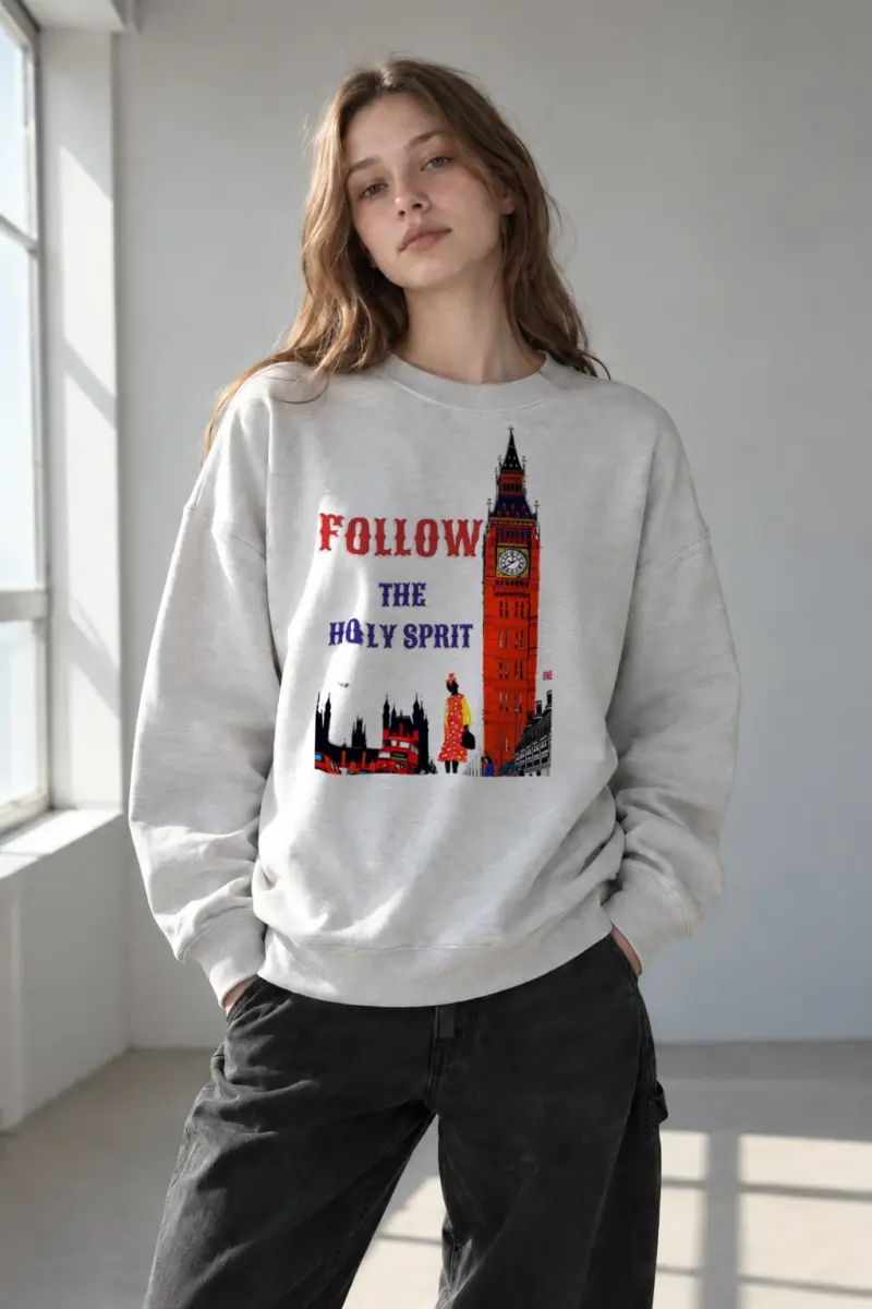 “London Pop Art” Heavy Blend Unisex Crewneck Sweatshirt | Gildan 18000