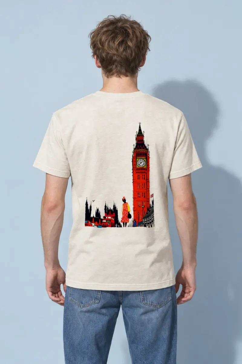 "London Retro Icons" Heavyweight Unisex Crewneck T-shirt
