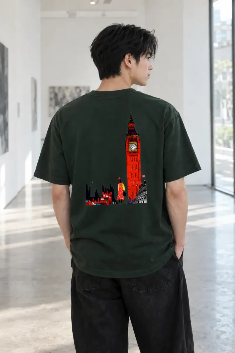 "London Retro Icons" Heavyweight Unisex Crewneck T-shirt | Gildan 5000