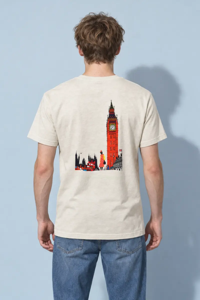 "London Retro Icons" Heavyweight Unisex Crewneck T-shirt