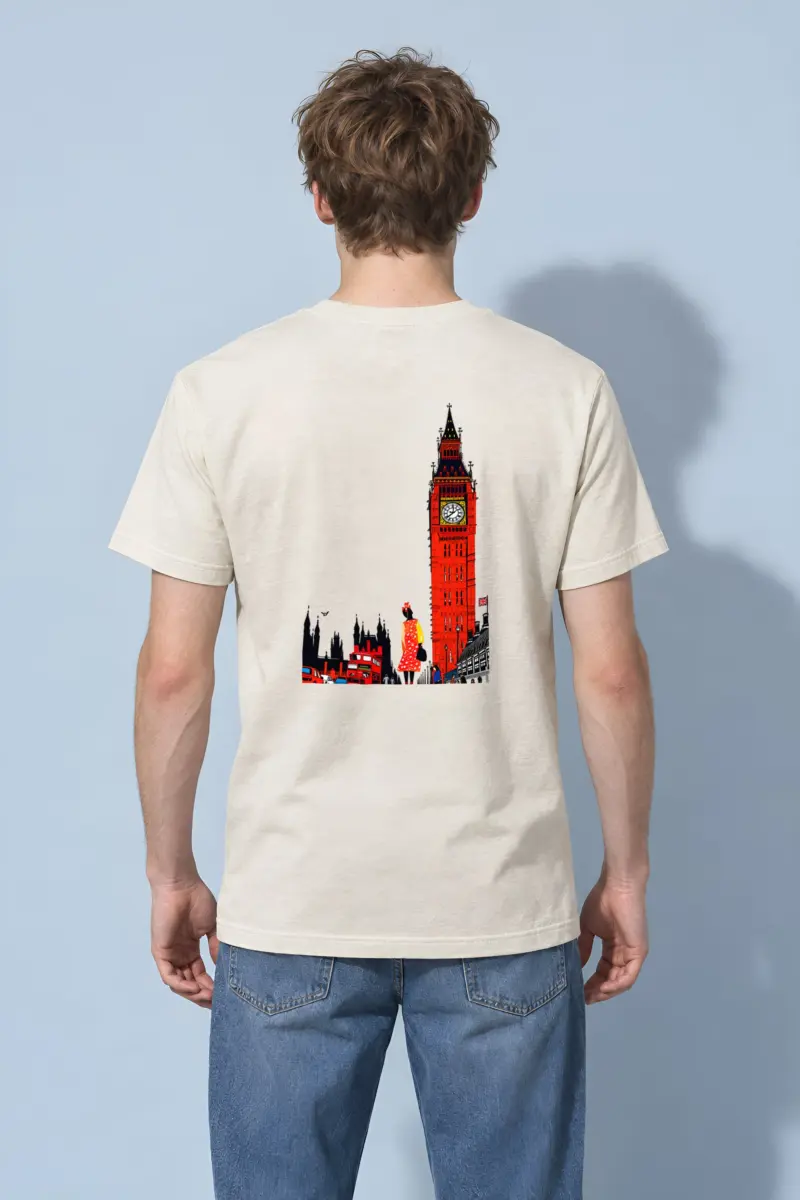 "London Retro Icons" Heavyweight Unisex Crewneck T-shirt
