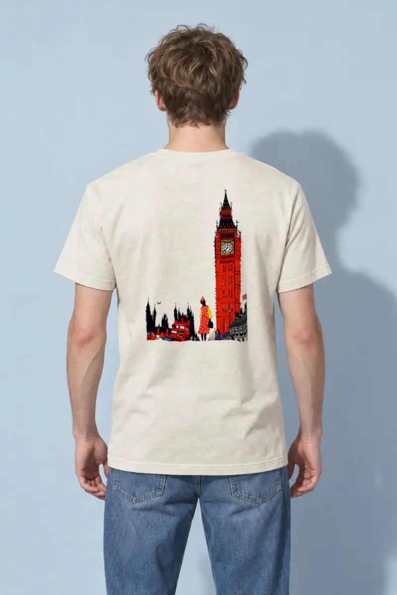 "London Retro Icons" Heavyweight Unisex Crewneck T-shirt
