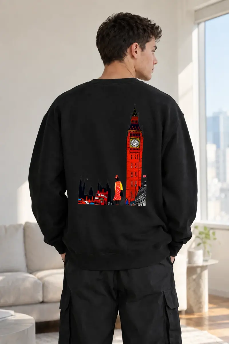 "London Transit Retro" Heavy Blend Unisex Crewneck Sweatshirt | Gildan 18000