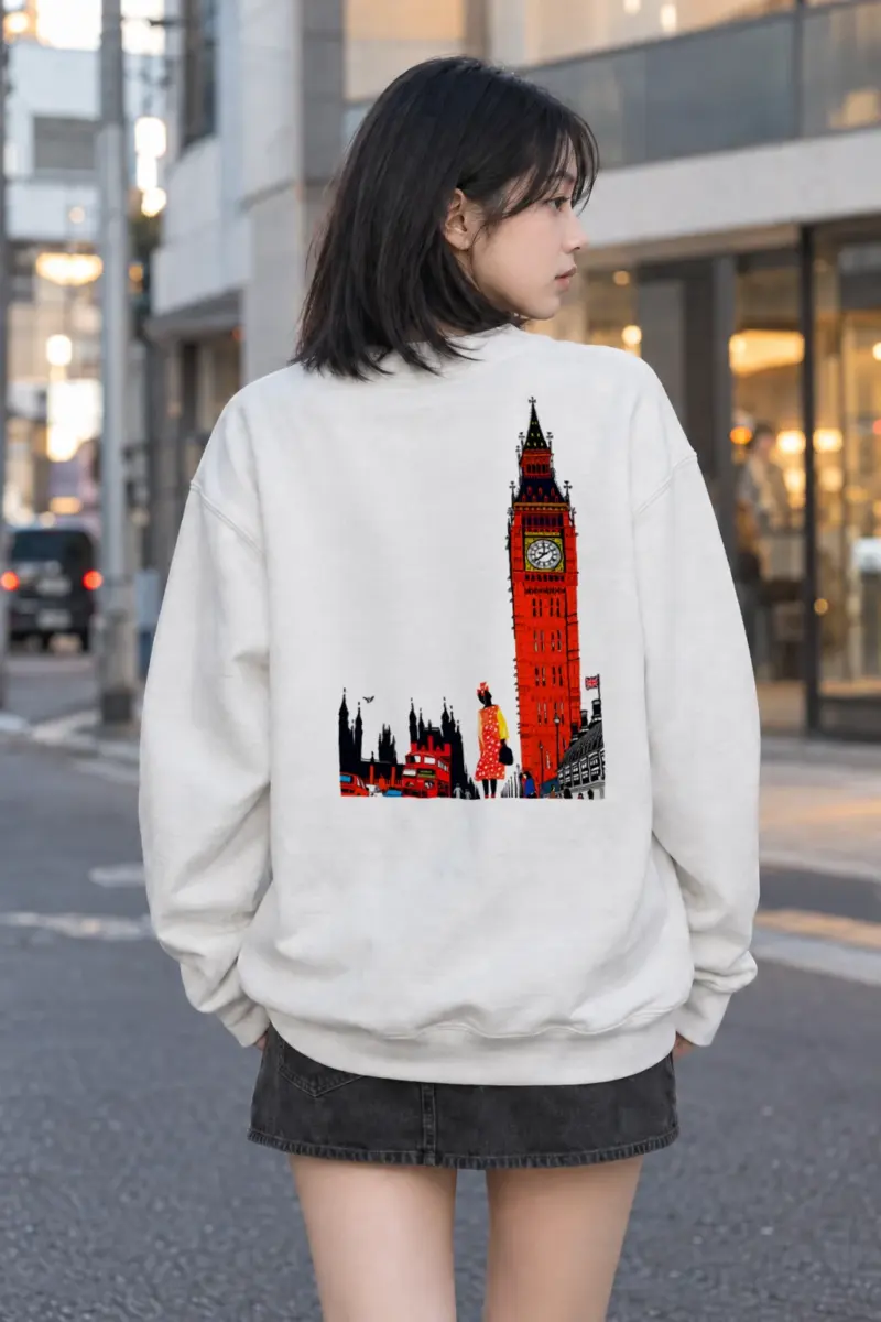 "London Transit Retro" Heavy Blend Unisex Crewneck Sweatshirt