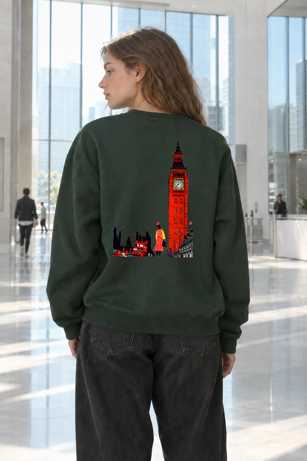 "London Transit Retro" Heavy Blend Unisex Crewneck Sweatshirt | Gildan 18000