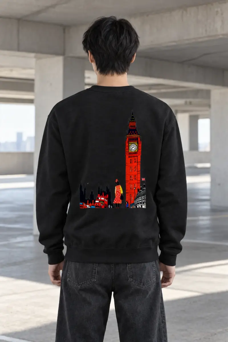 "London Transit Retro" Heavy Blend Unisex Crewneck Sweatshirt | Gildan 18000