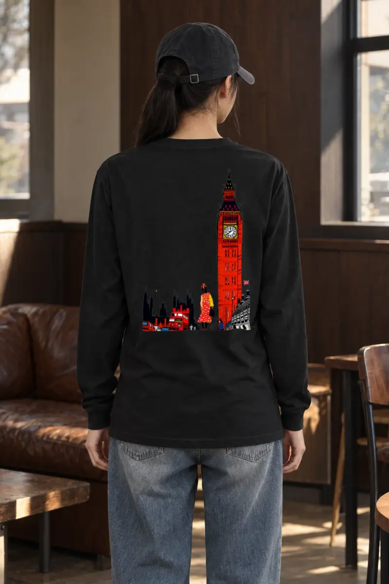 "London Transit Retro" Unisex Longsleeve T-shirt | Gildan 2400
