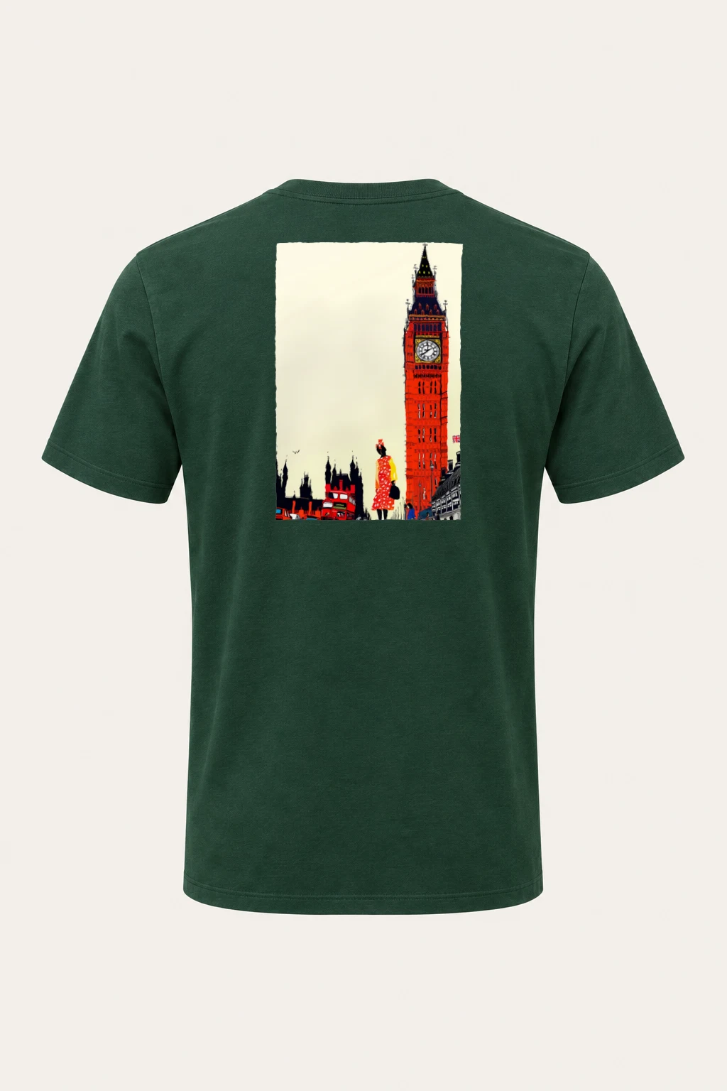 "London Transit Sketch" Heavyweight Unisex Crewneck T-shirt | Gildan 5000