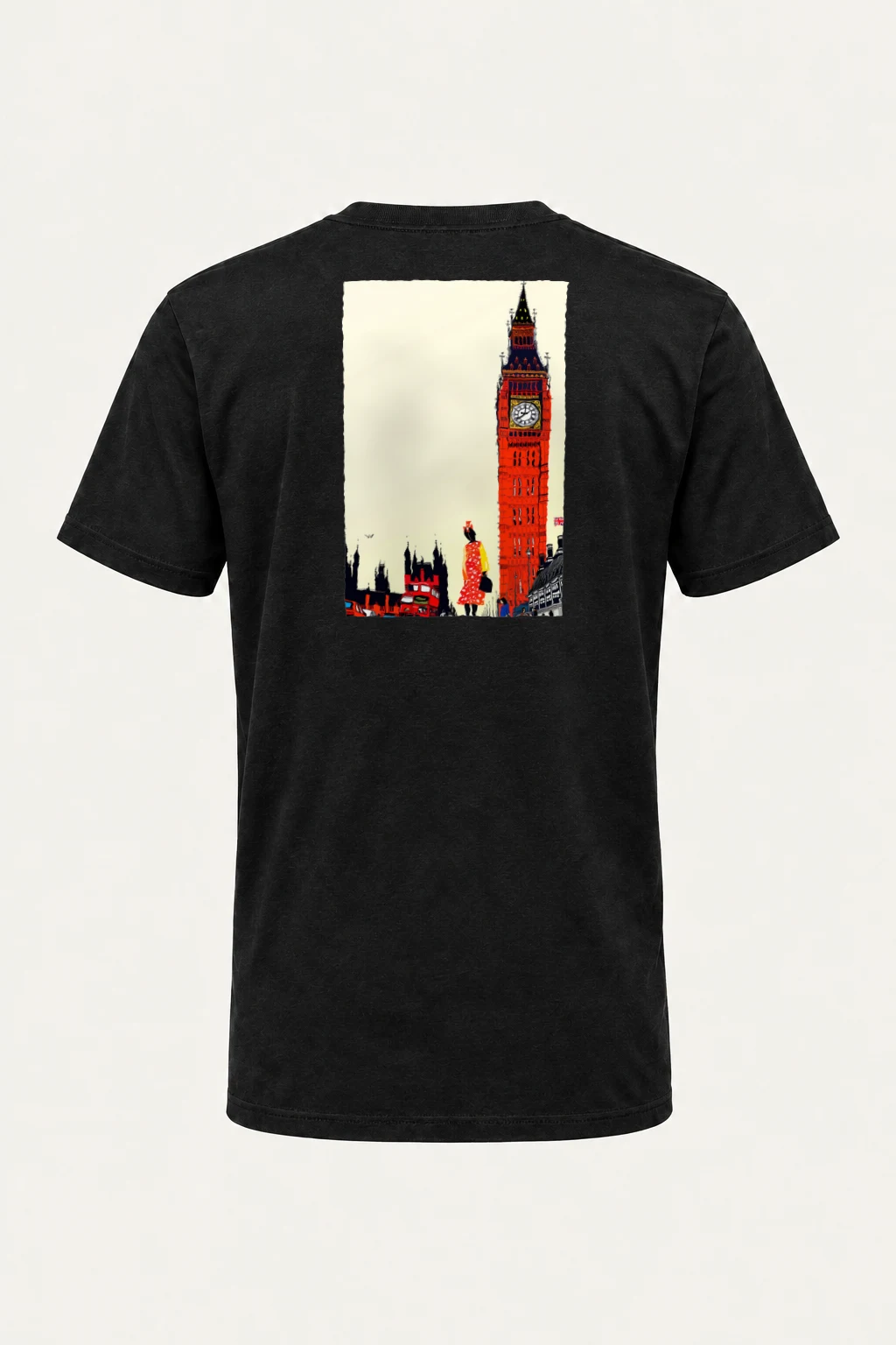 "London Transit Sketch" Heavyweight Unisex Crewneck T-shirt | Gildan 5000